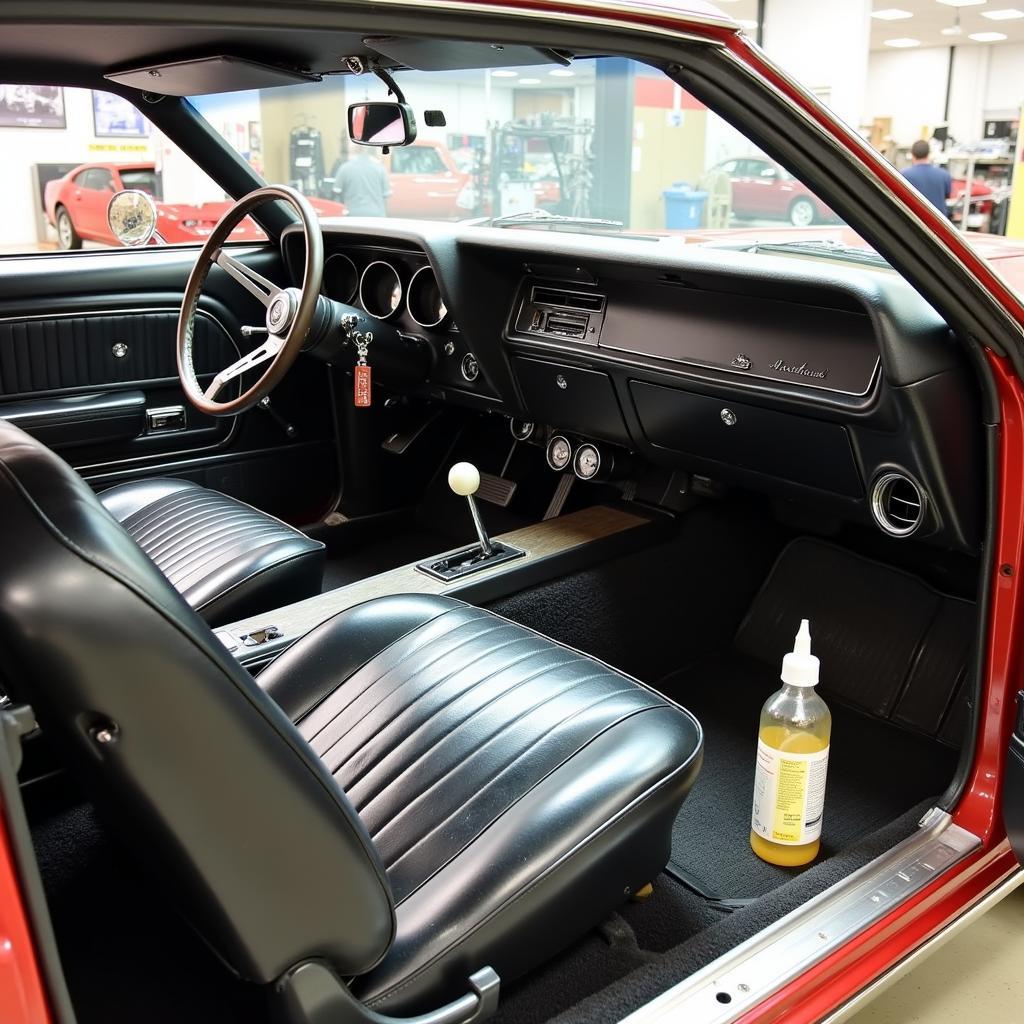 Restoring the interior of a classic muscle car