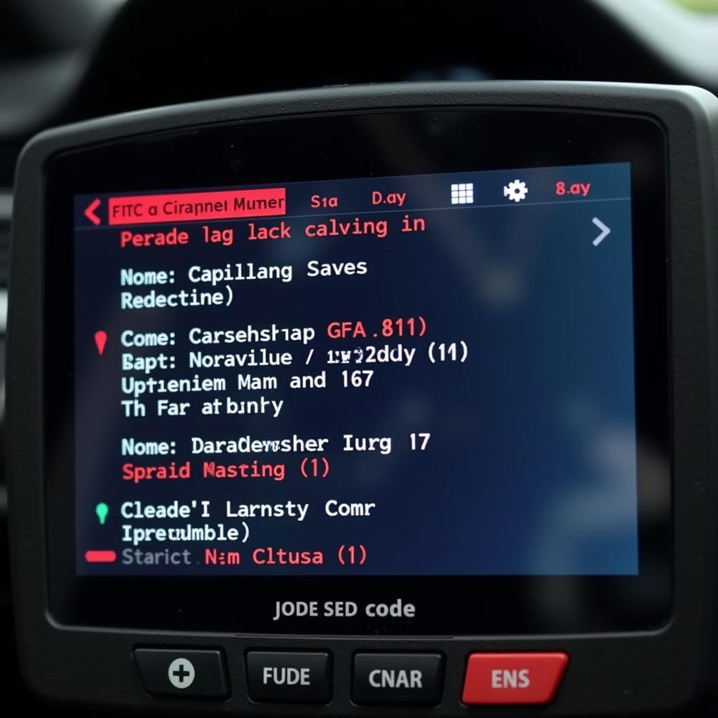 Interpreting Diagnostic Codes on a Car Scanner