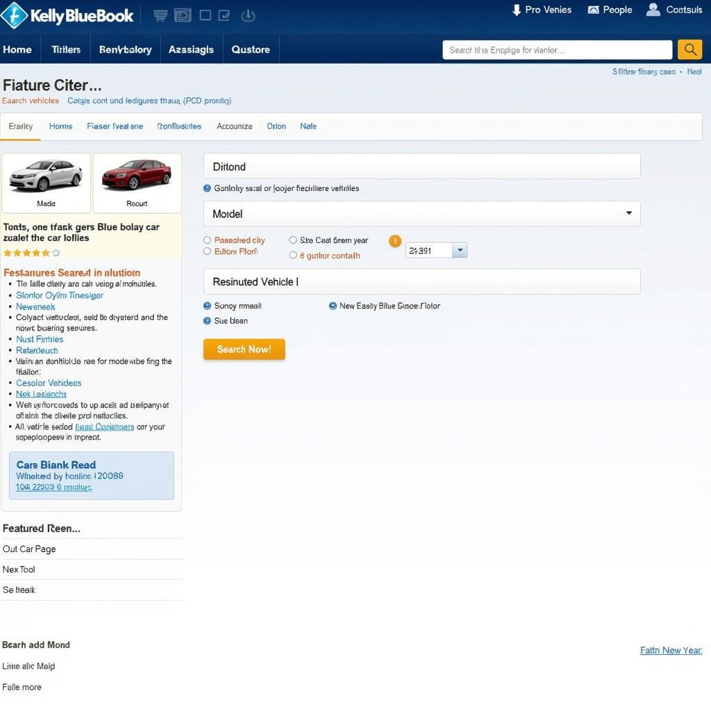 KBB Car Finder Tool Homepage