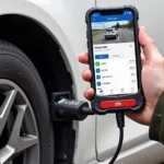 Kobra Wireless OBD2 Scanner Connected to a Car