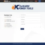 Kulkarni Power Tools Website Contact Us Page