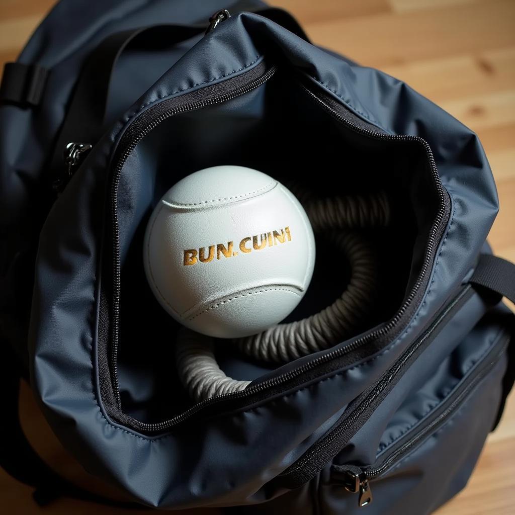 Lacrosse Ball on a Rope in Travel Bag