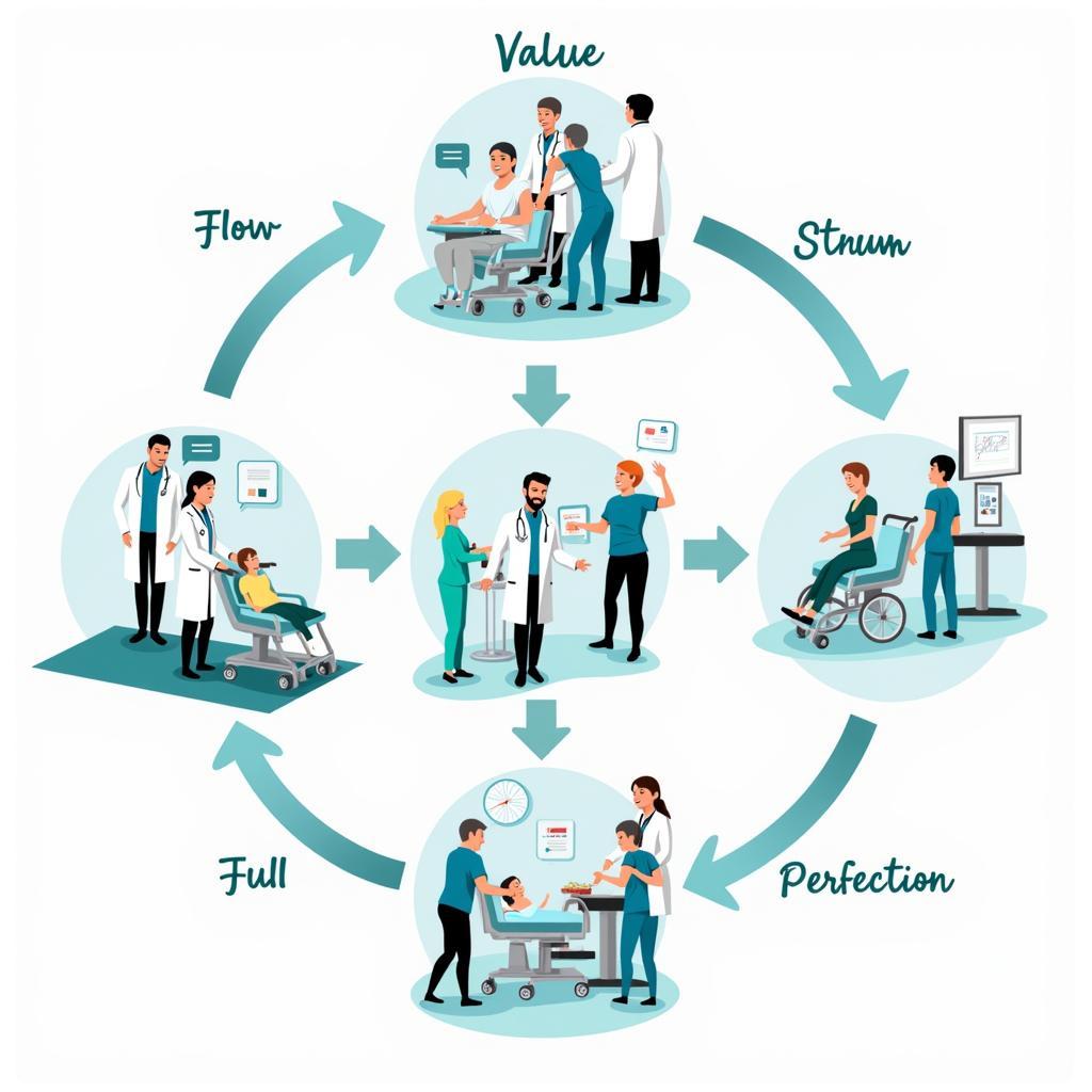 Lean Principles in Healthcare Illustration