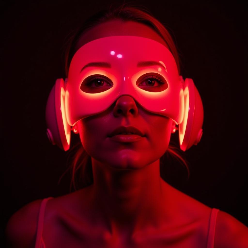 LED Light Therapy Mask Treating Skin Issues