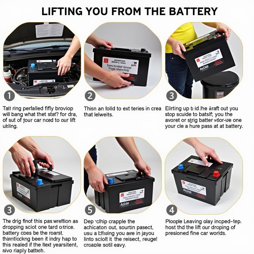 Lifting the Car Battery from the Tray