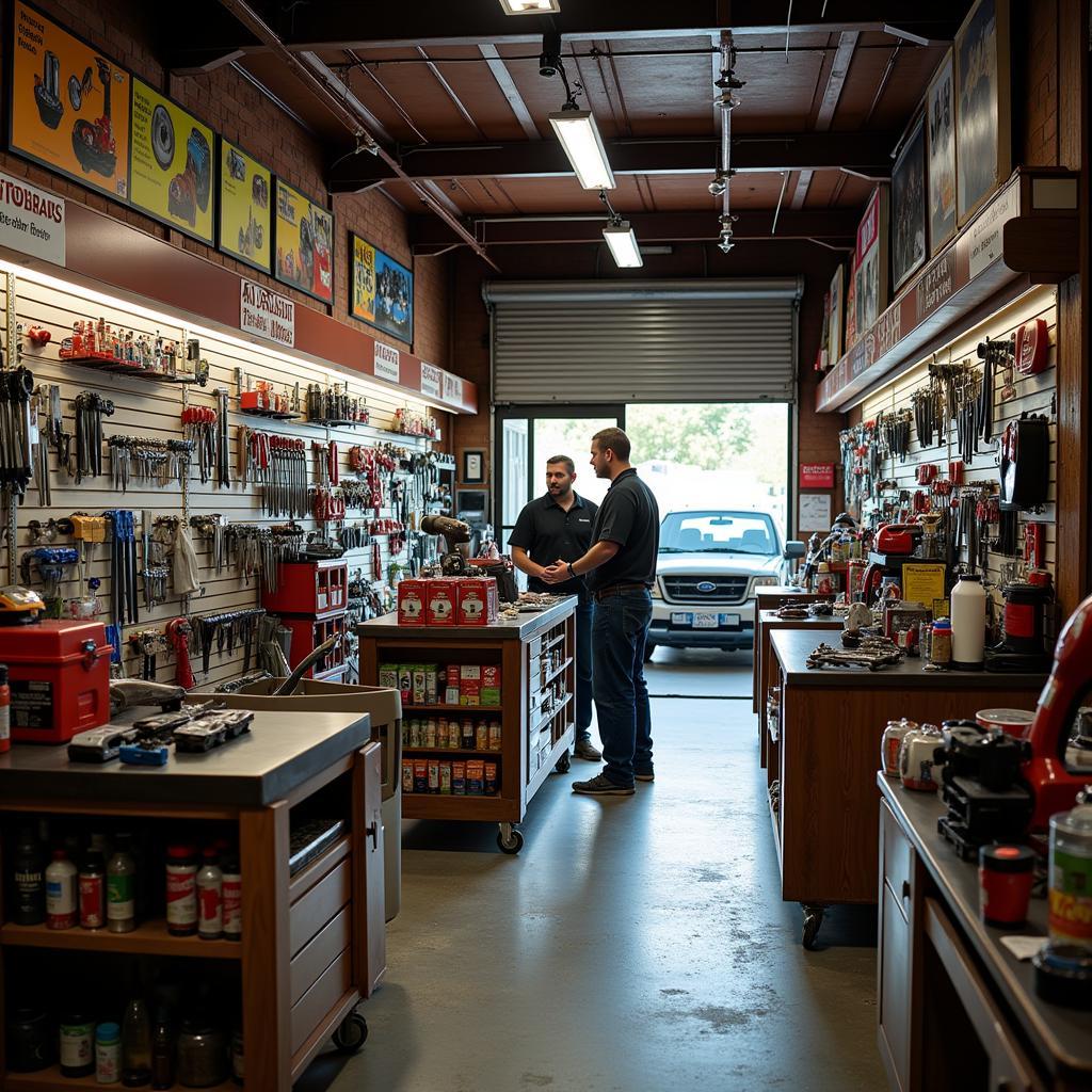 Local Auto Parts Store Tools Display