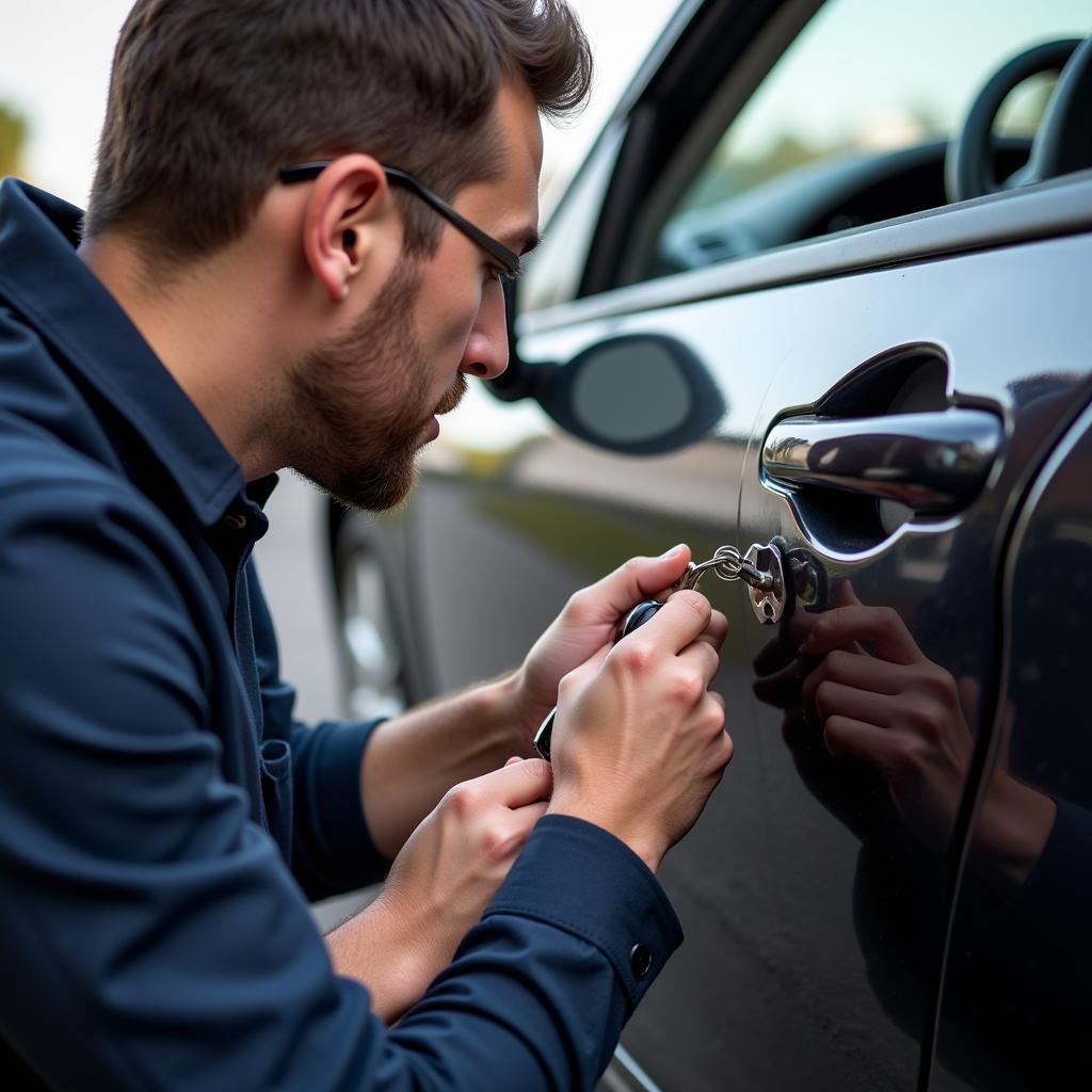 Locksmith Opening Car Door