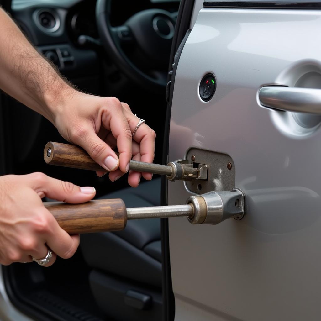 Locksmith Using Traditional Tools