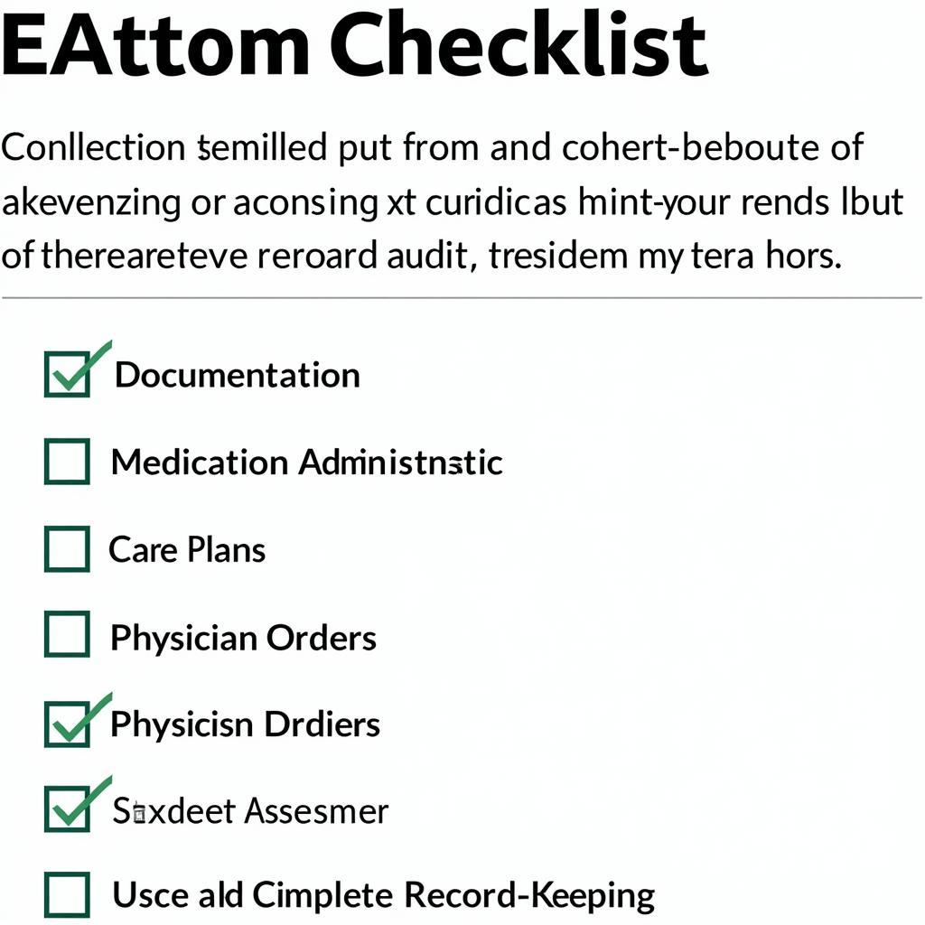 Long-Term Care Chart Audit Compliance Checklist