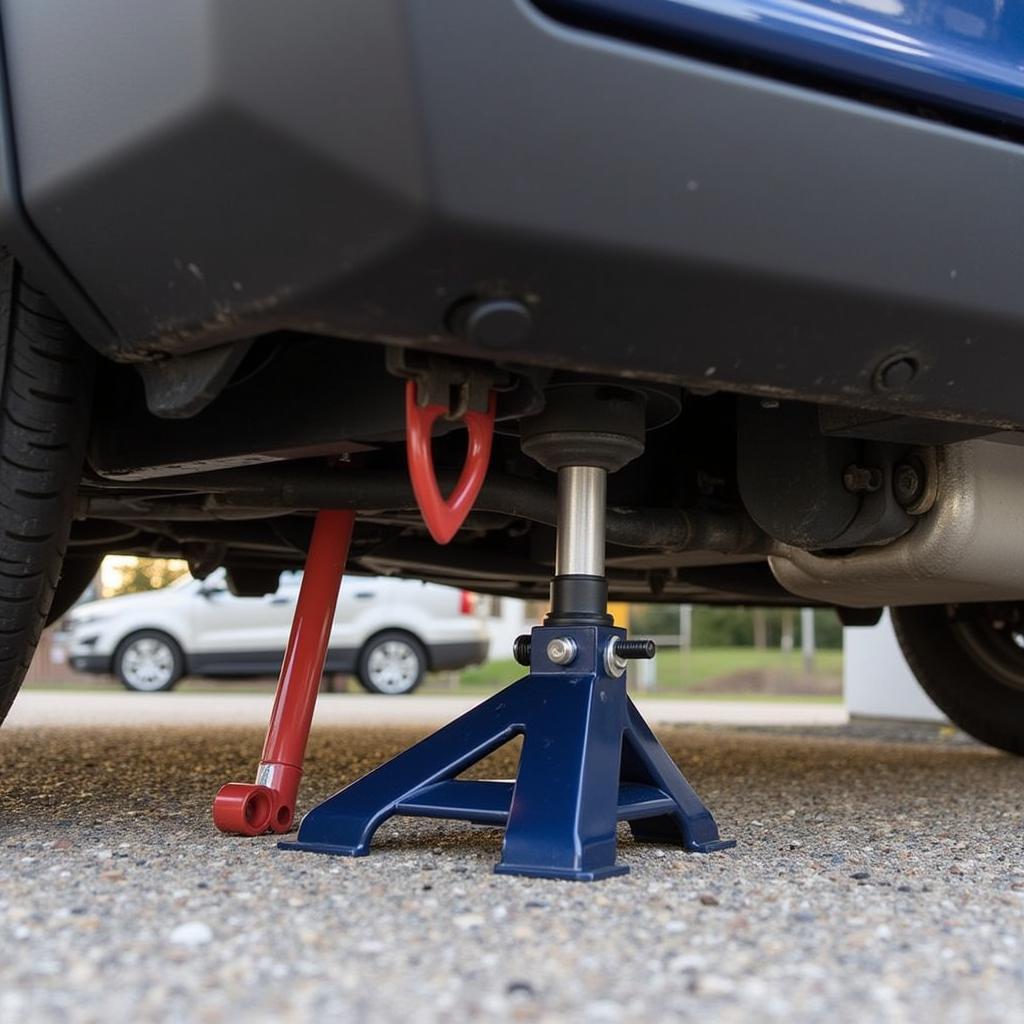 Using a Low-Profile Jack for Sports Car