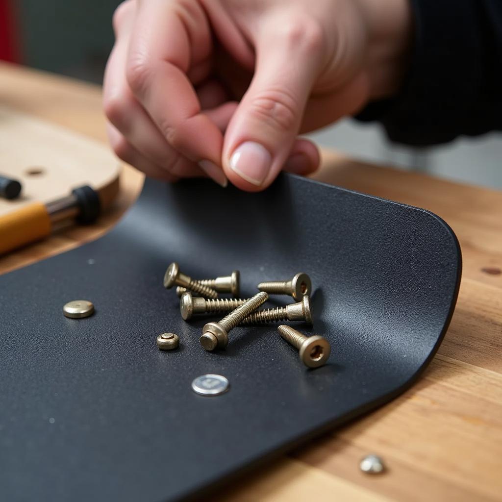 Using a magnetic car mat during a home DIY project