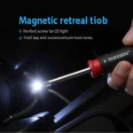 Magnetic Retrieval Tool with LED Light in Dark Engine Bay