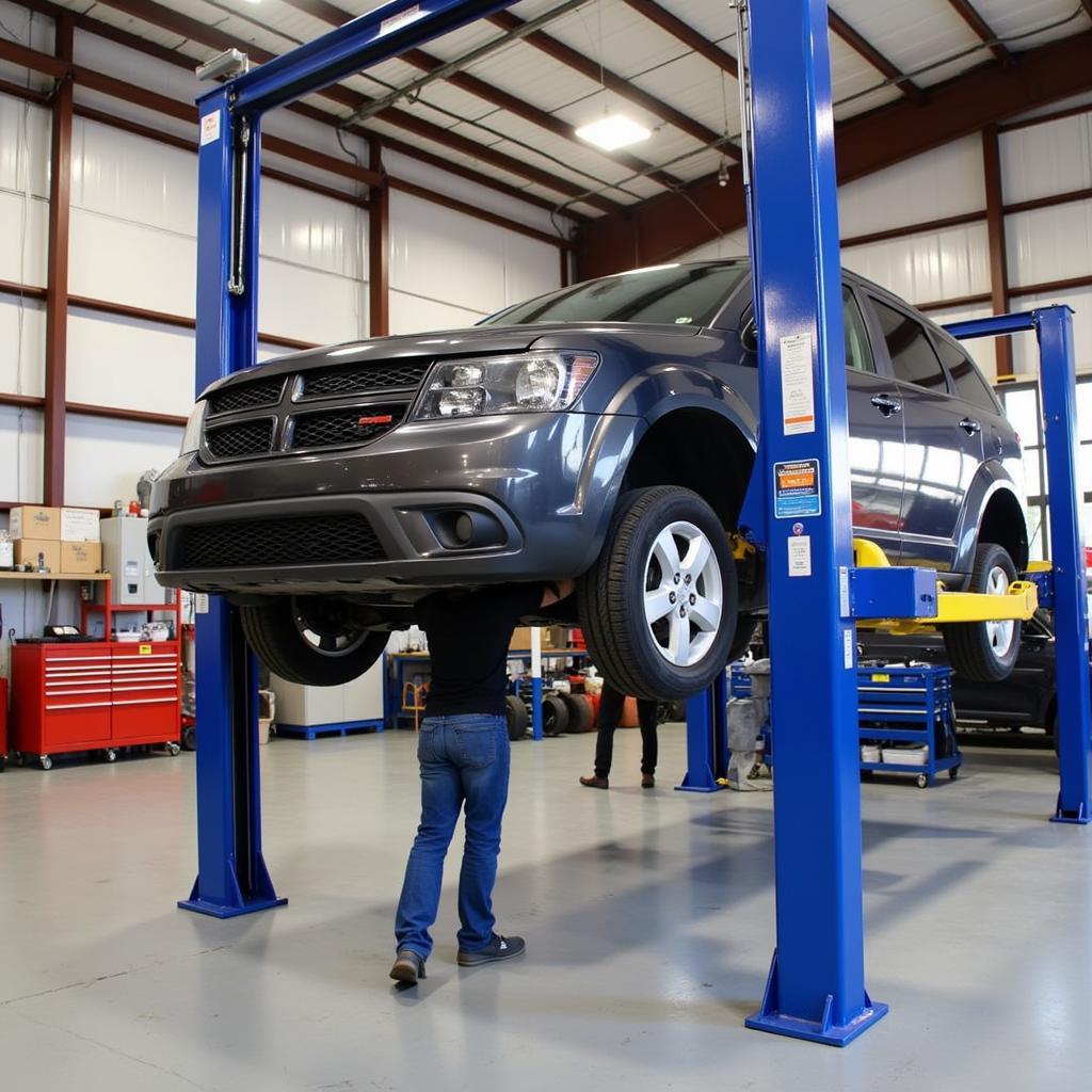 Matco Two Post Lift in a Workshop