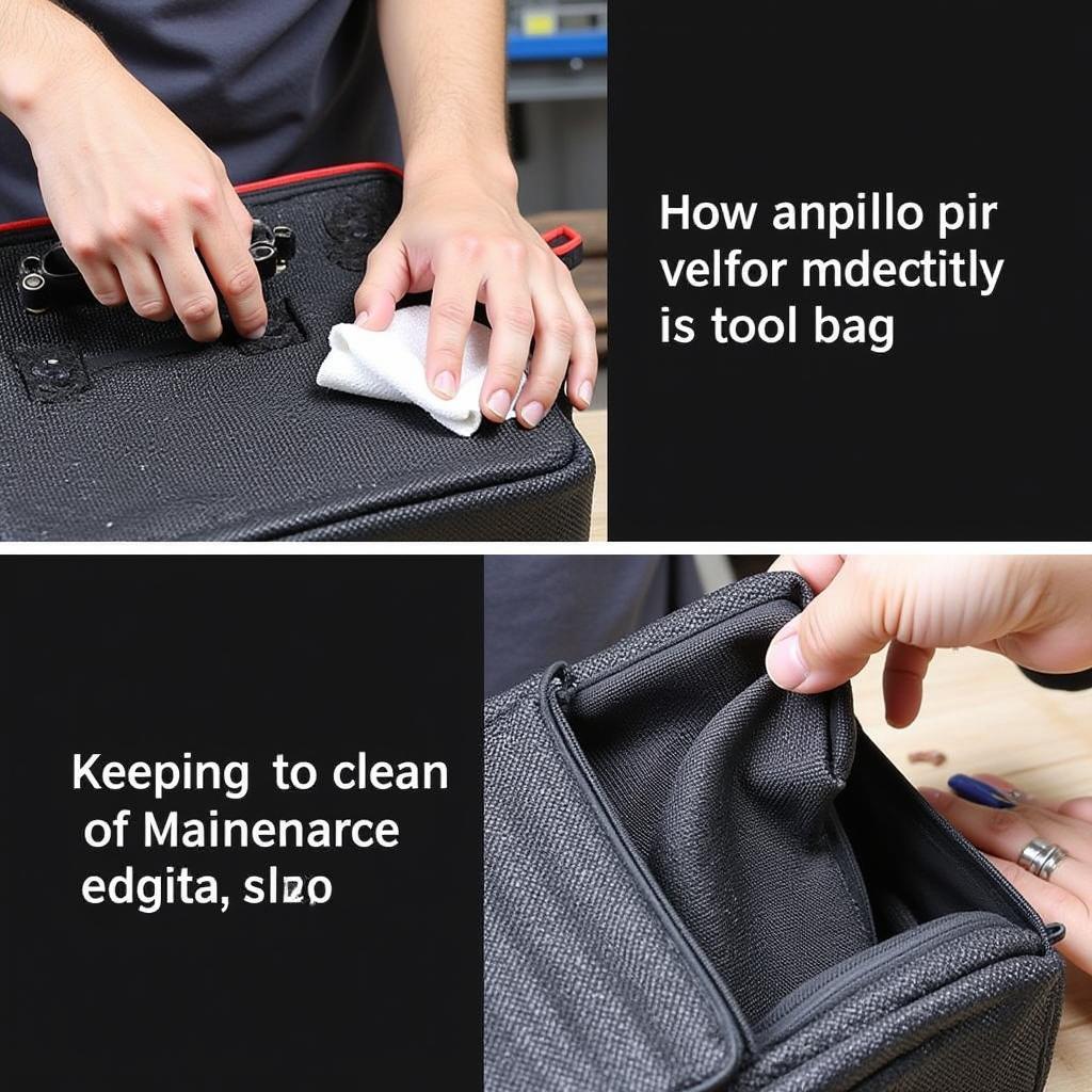 Mechanic Cleaning Car Velcro Tool Bag