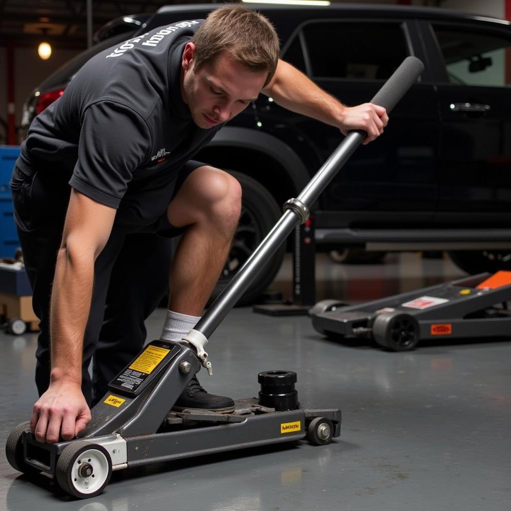 Mechanic Maintaining Car Repair Tools