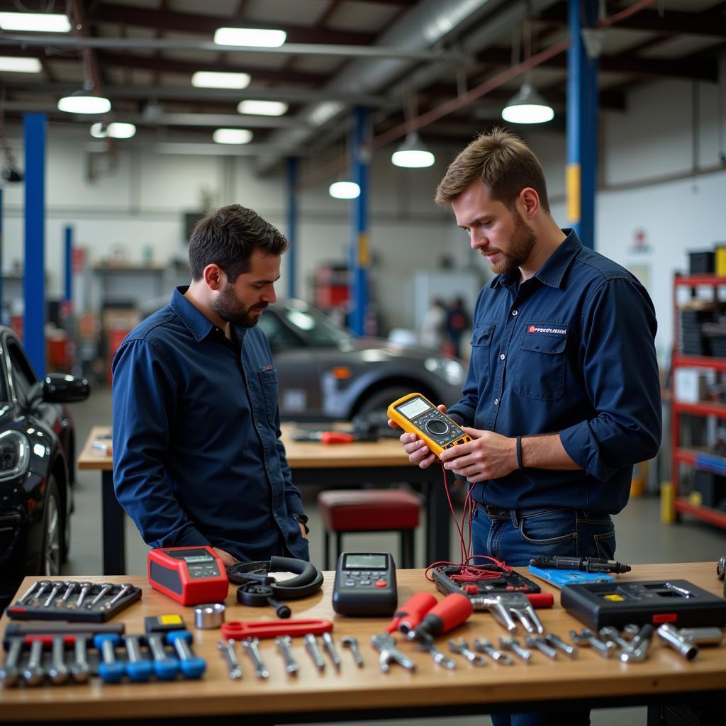 Mechanic Selecting Tools from a Supplier