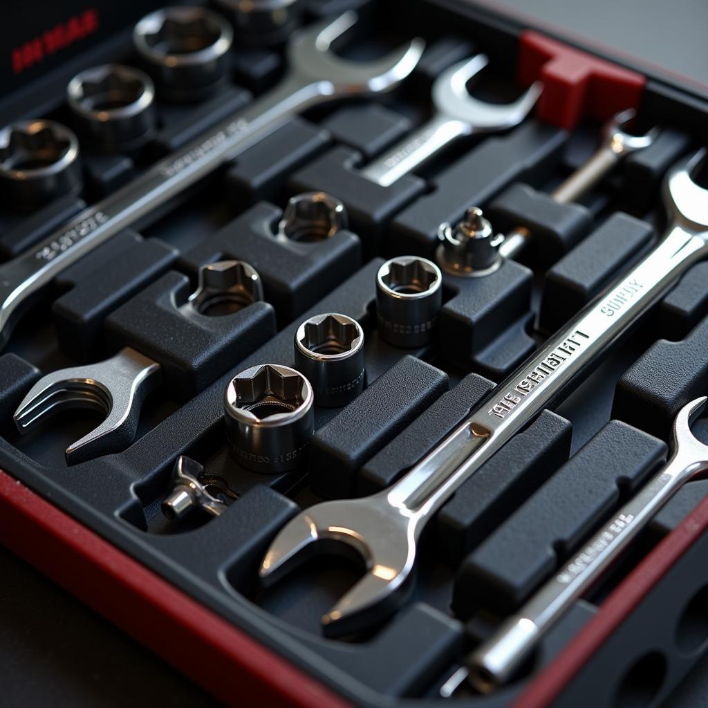 Mechanic Tool Set with Sockets and Wrenches