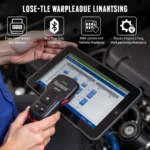 Mechanic Using Bluetooth OBD2 Scanner to Diagnose Car Problem