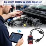 Mechanic Using Mini ELM327 OBD2 Scanner