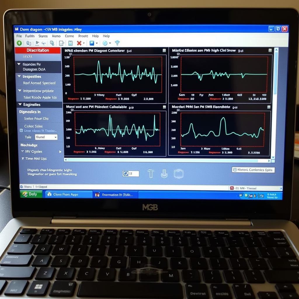 MGB Diagnostic Software Interface on Windows XP