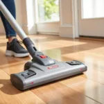 Miele Triflex HX2 hardfloor care tool cleaning a hardwood floor