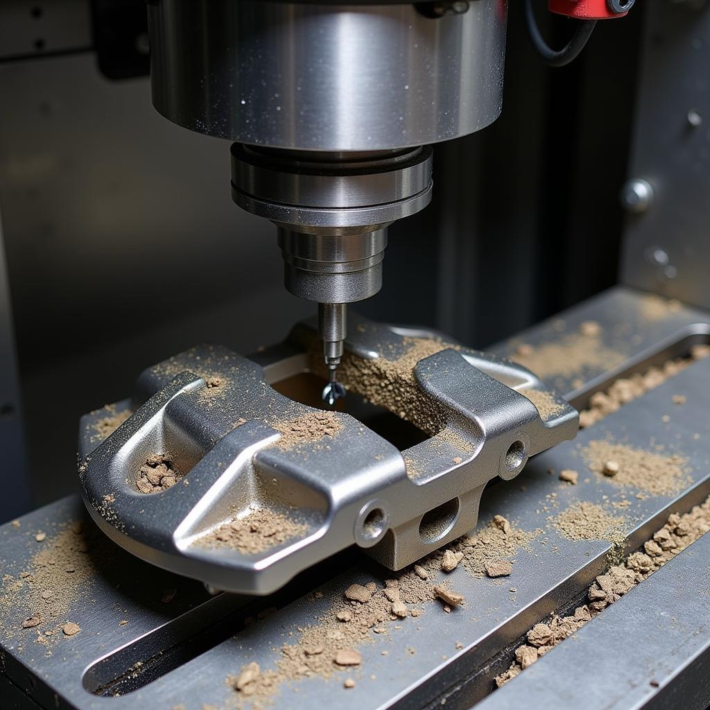 Milling Machine Creating Brake Caliper