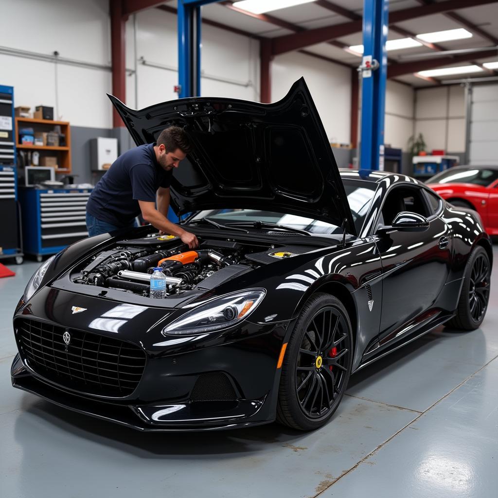 Modern Sports Car Tool Box for Professional Mechanic