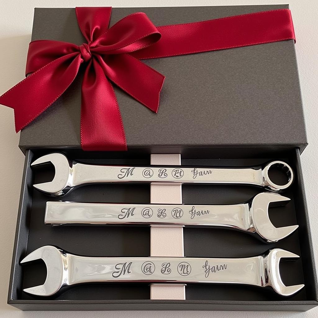 Monogrammed Wrench Set Gift for Car Enthusiast