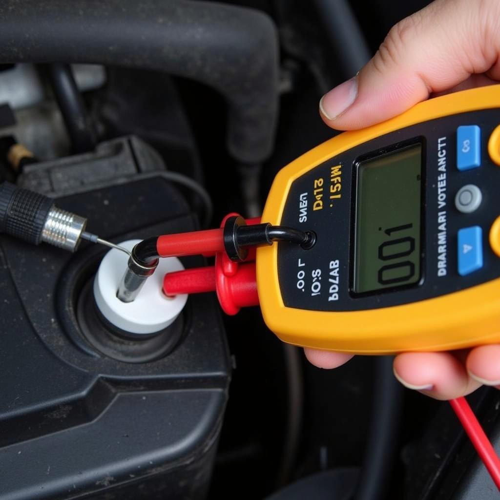 Using a Multimeter to Test Car Battery Voltage