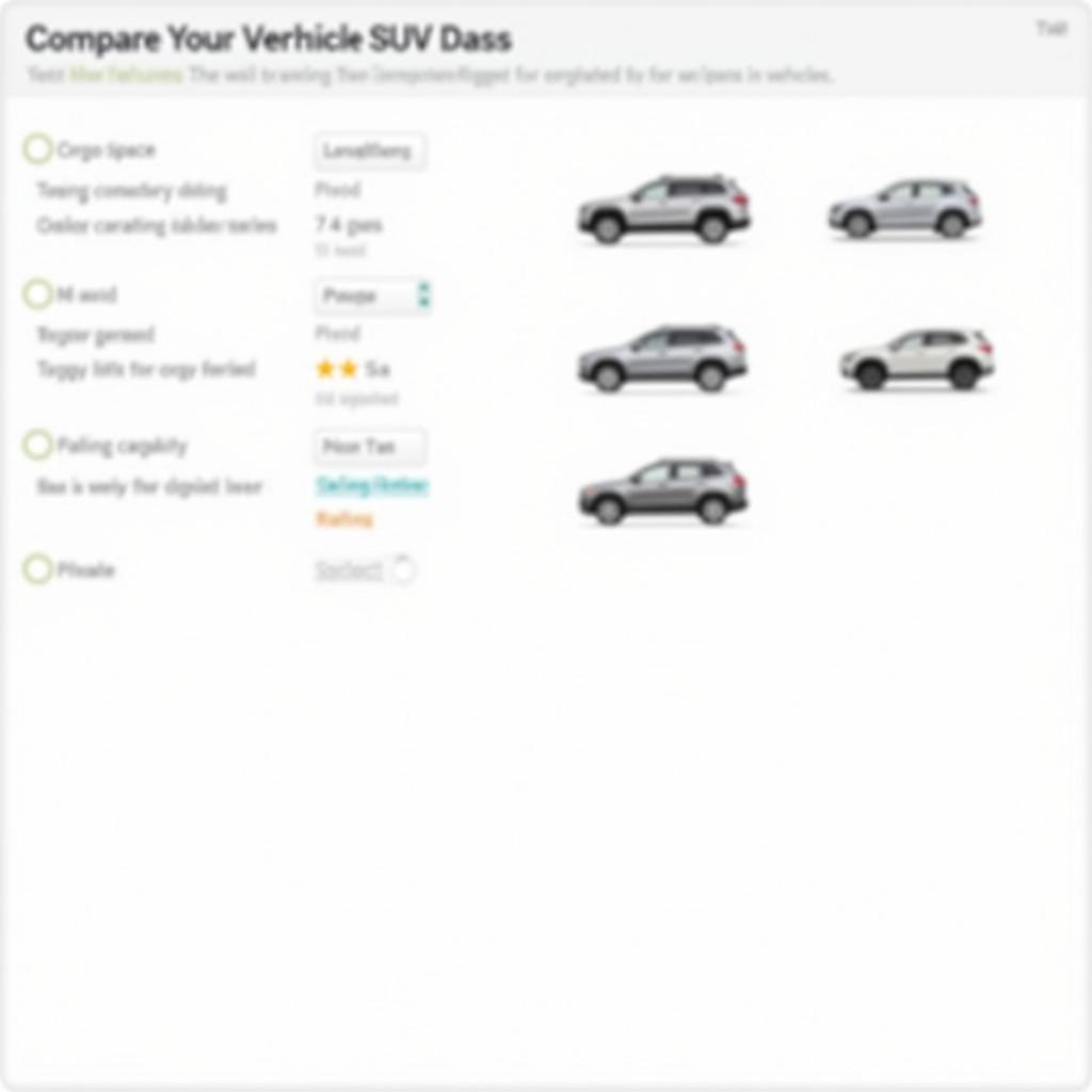 Multiple Vehicle Comparison Tool