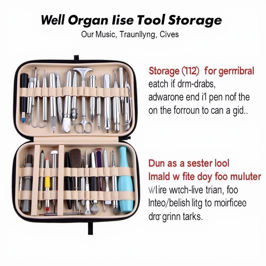 Nail Care Tool Storage: Case with Organized Tools