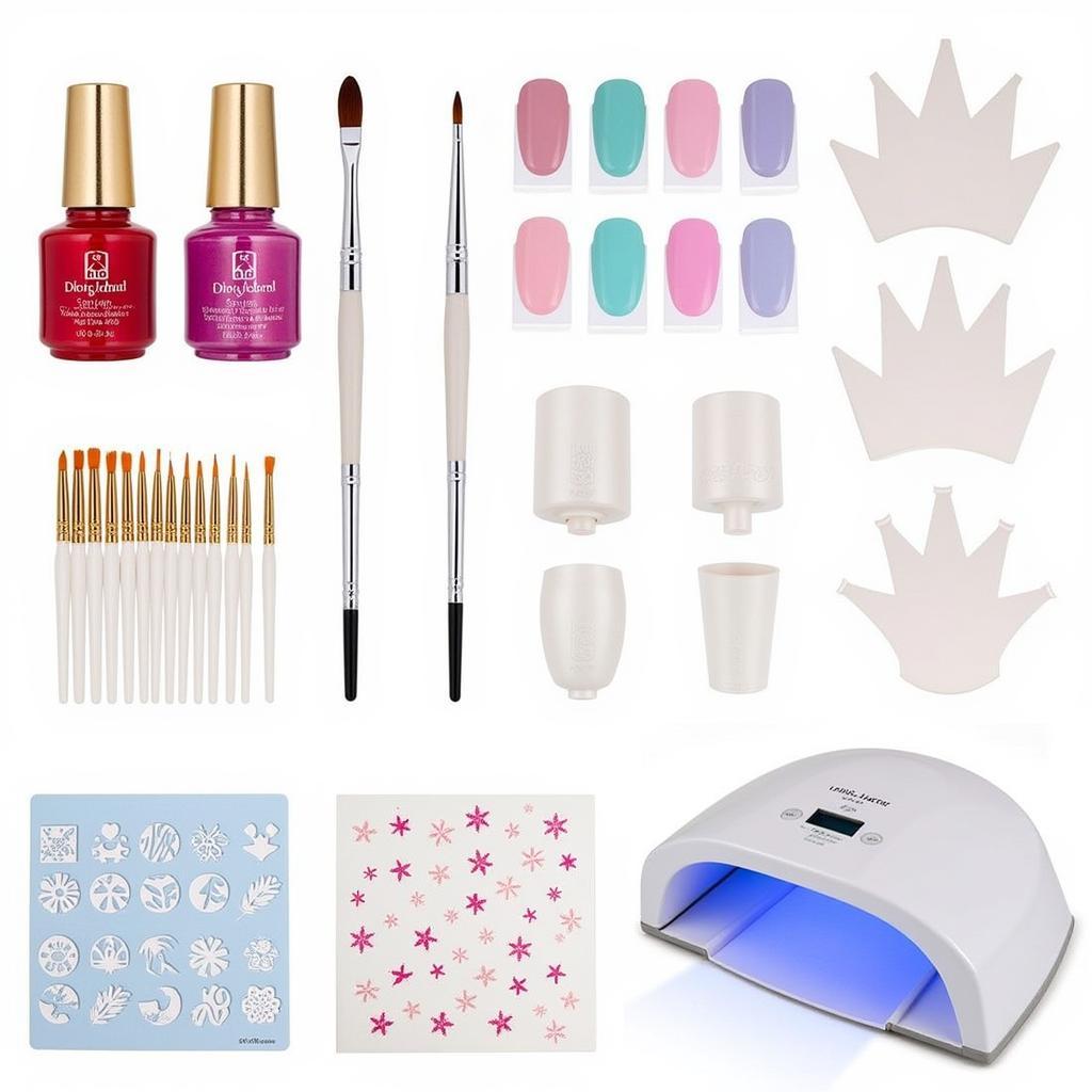 Nail Art and Decoration Tools: Brushes, Stencils, and Polish