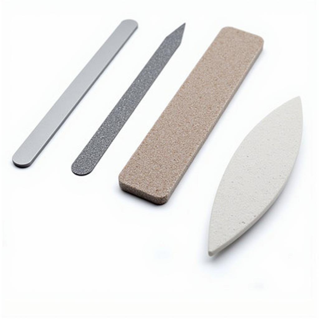 Different types of nail files and buffers for various nail care needs