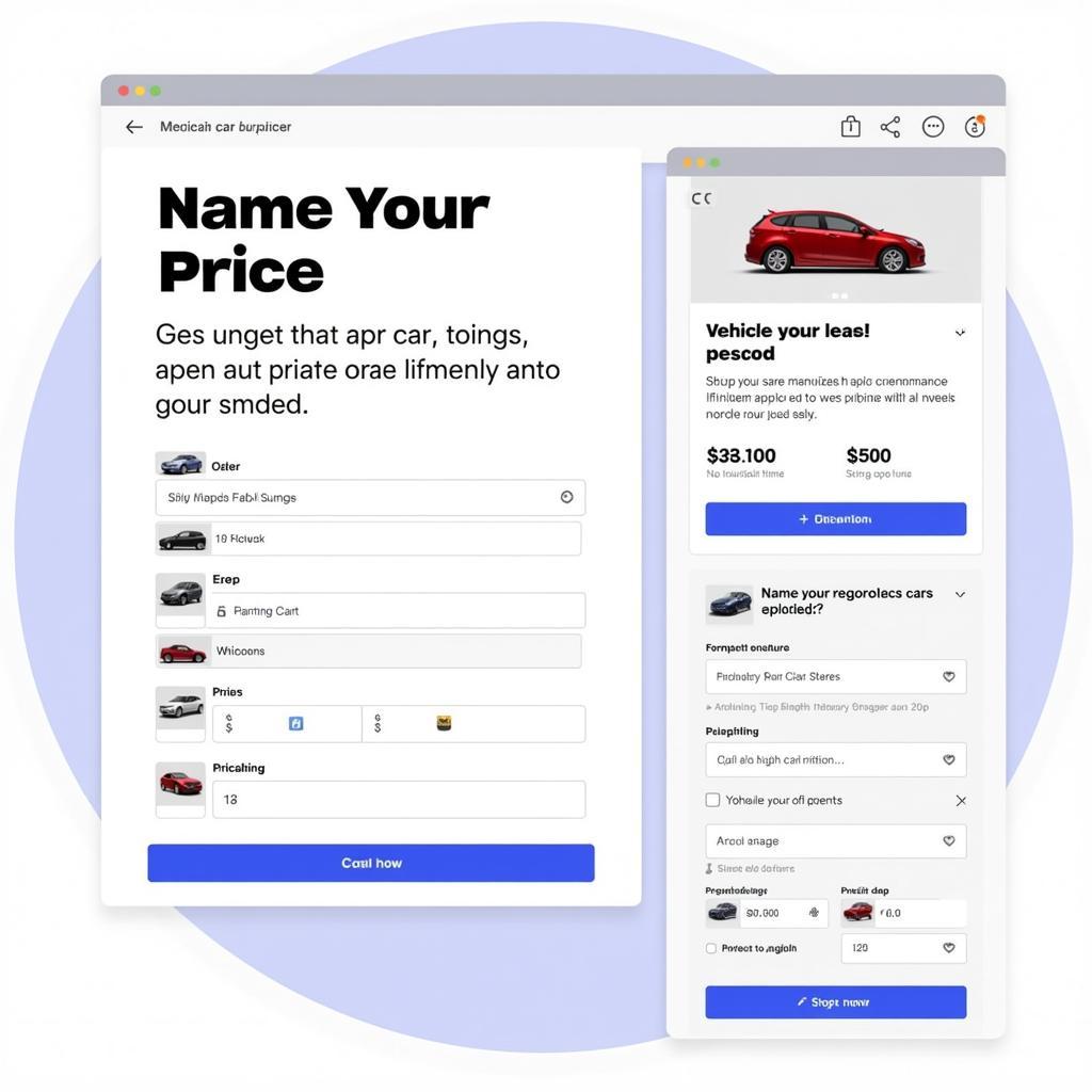 Online Platform for Name Your Price Tool Cars