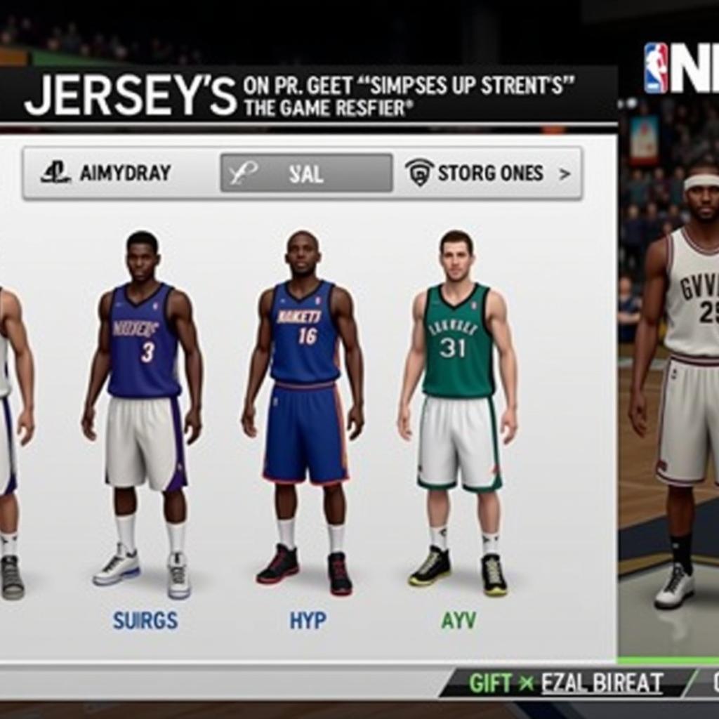 NBA 2K14 My Career Jersey Selection Screen