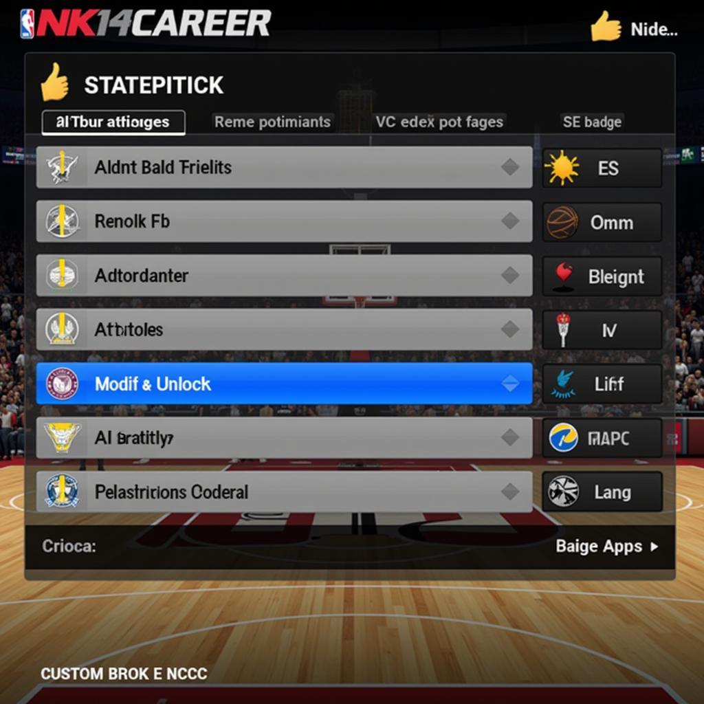 NBA 2K14 My Career Mod Menu Example