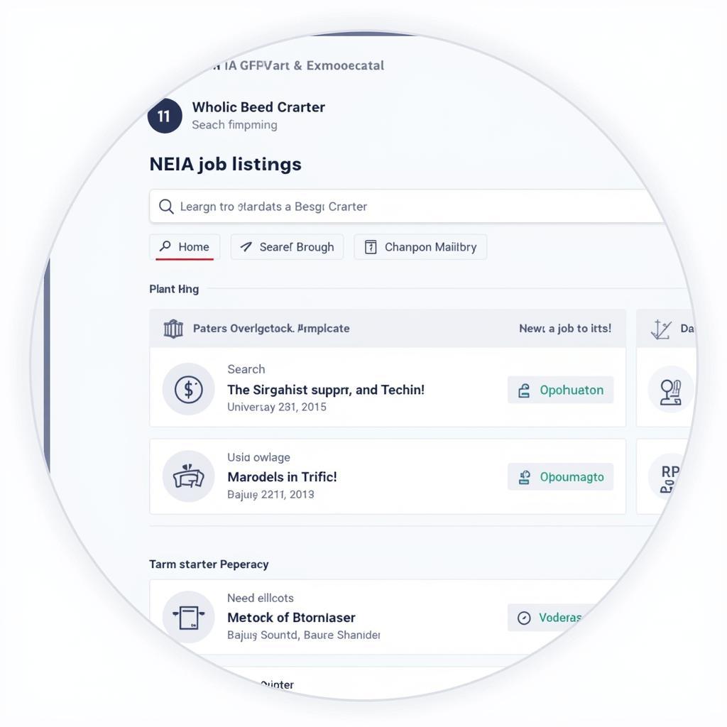 NEIA Beta Career Tool Interface