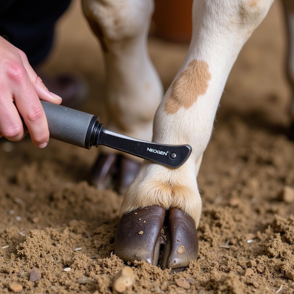 Using a Neogen Hoof Rasp