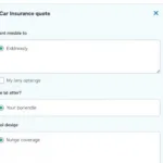 NerdWallet Car Insurance Tool Interface: Showing the user input fields for driver information, vehicle details, and coverage options.