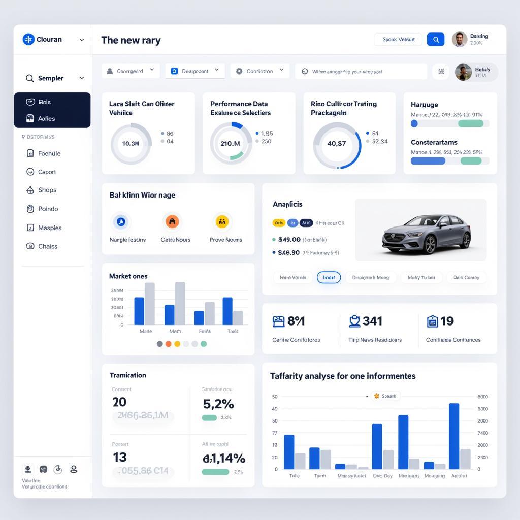 New Car Research Tools Dashboard Displaying Key Metrics