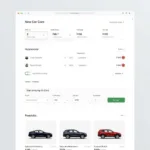 Modern New Car Selector Tool Interface