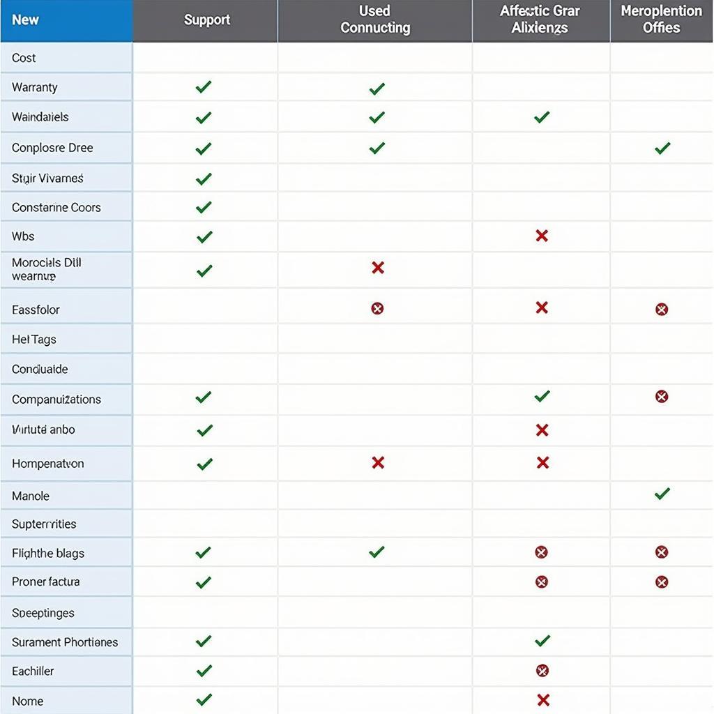 New vs Used Diagnostic Tool Comparison Table