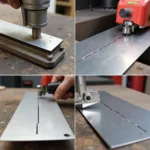 Nibbler and Electric Shears Cutting Thin Sheet Metal