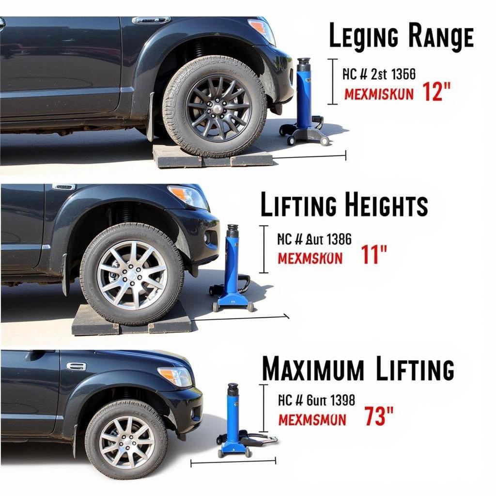 Northern Tool Aluminum Car Jack Lifting Range Demonstration