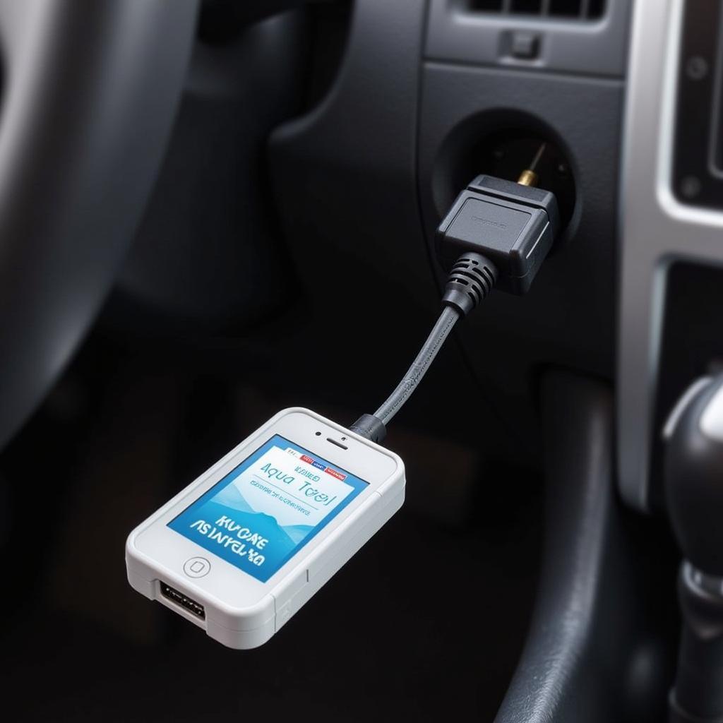 O-Care Aqua Tool App connected to a vehicle