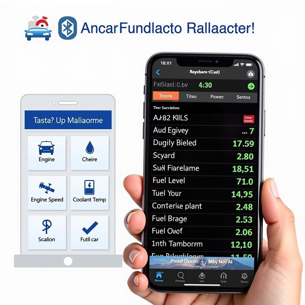 OBD2 App Displaying Diagnostic Data