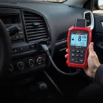 OBD-II Scan Tool Connected to Car