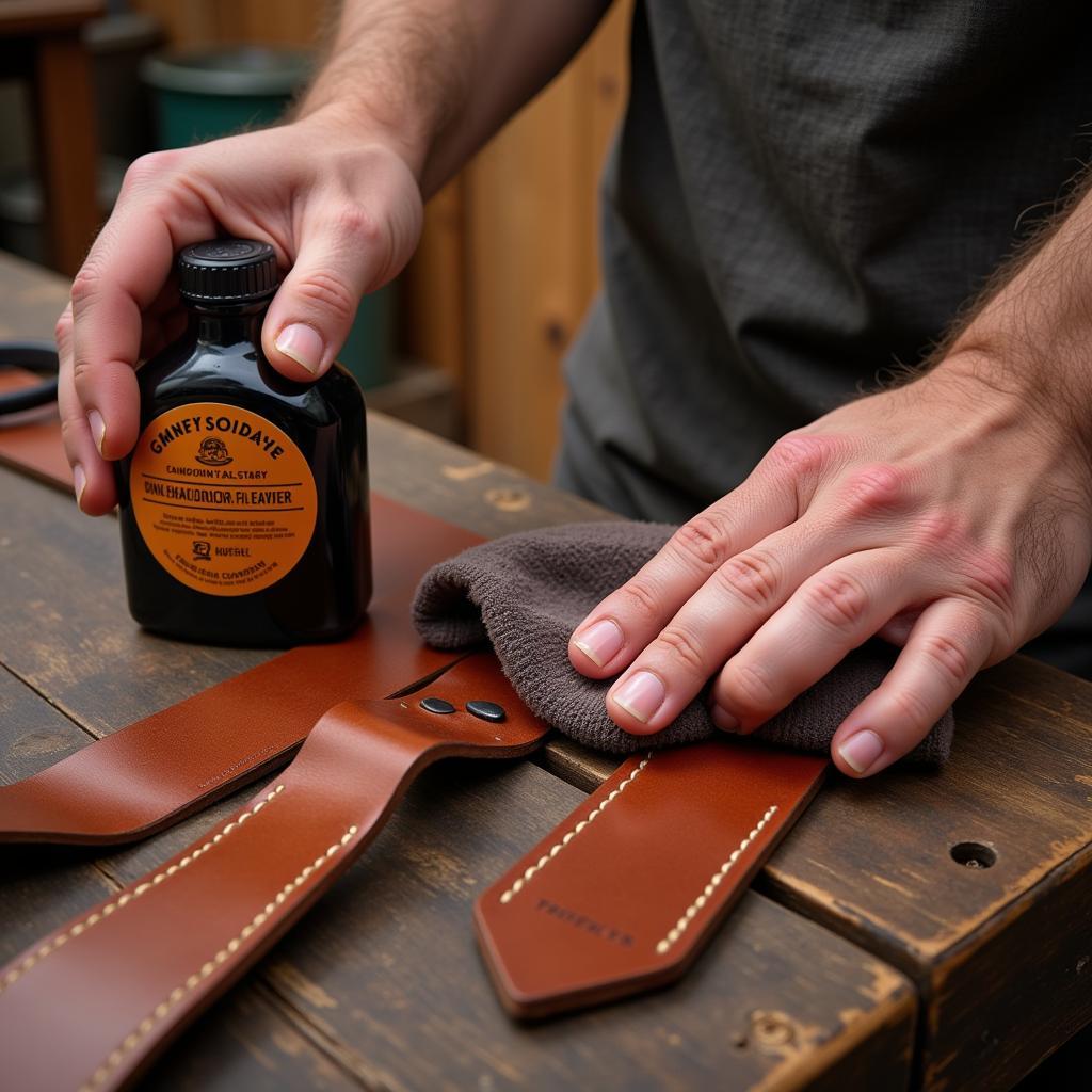 Conditioning an Occidental Leather Tool Belt