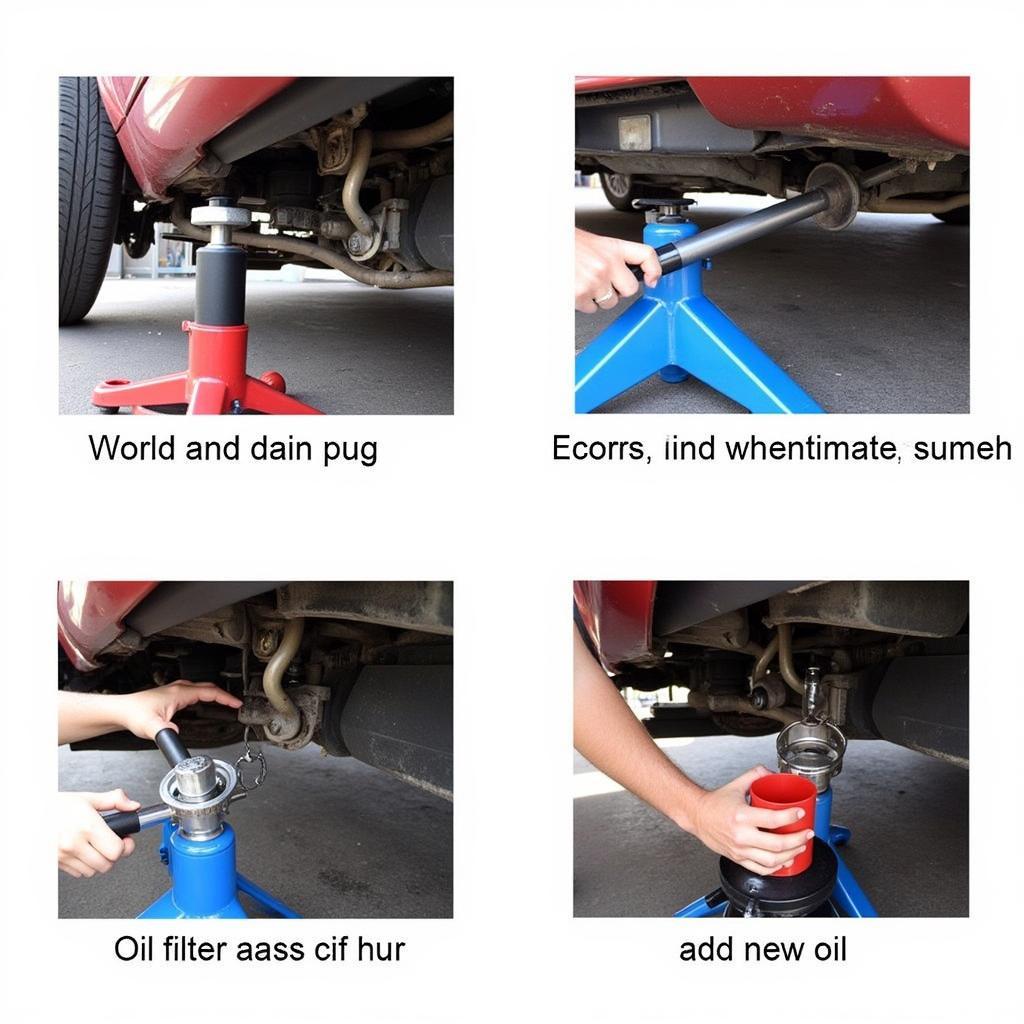 Oil Change Process Using Correct Tools