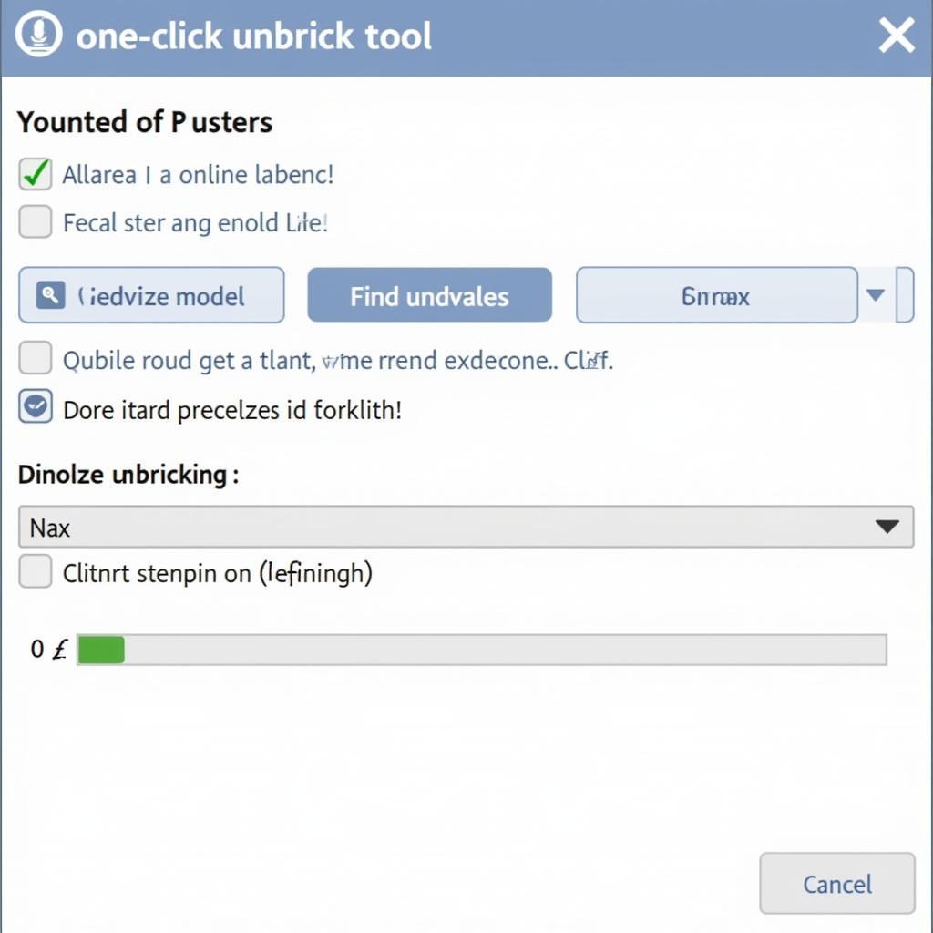 One-Click Unbrick Tool Interface